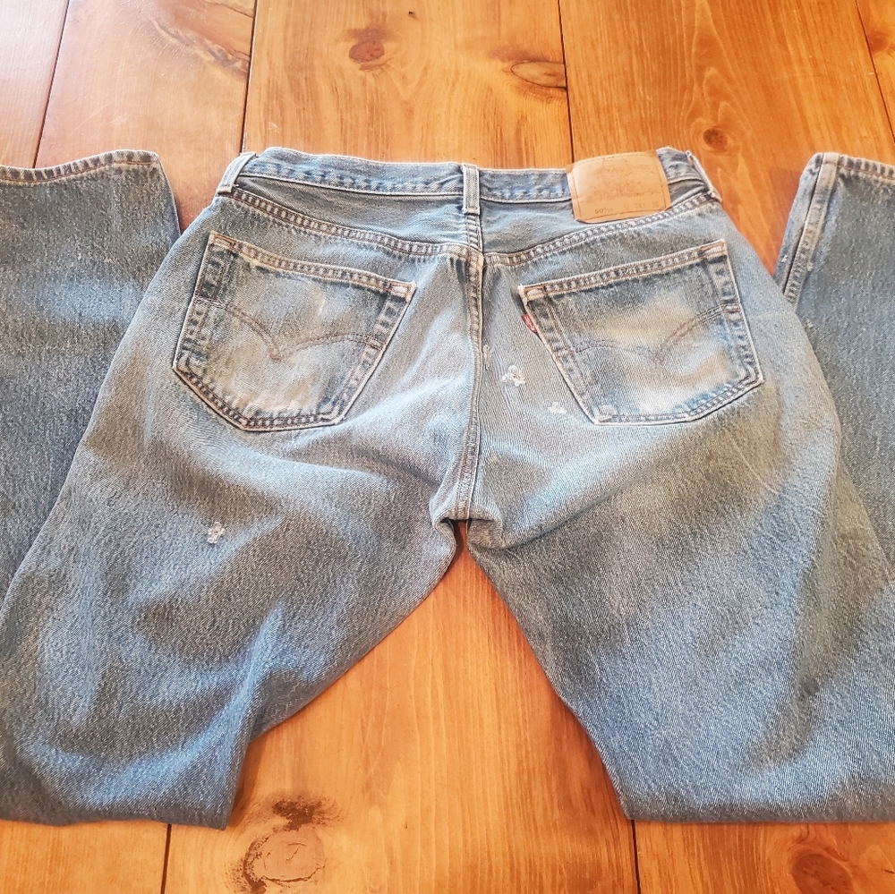 Levi 501XX distressed jeans